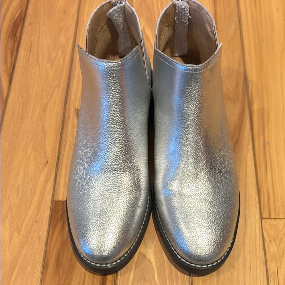 Landsend Shiny Metallic Ankle Boots - Picture 4 of 7